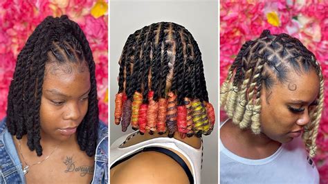40 Versatile Sisterlocs Hairstyle For All Hair Length and Texture. . Loc knot bob styles
